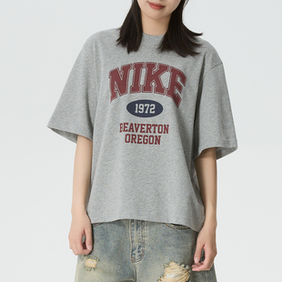 新款正品NIKE耐克图案印花透气纯棉圆领女运动休闲短袖T恤IH0825