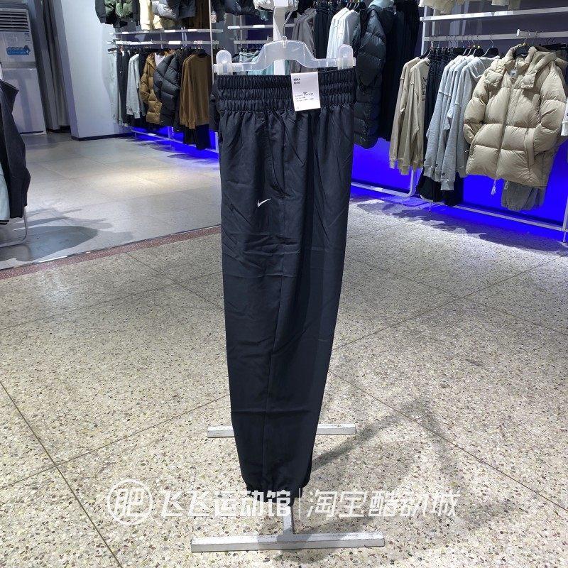 Nike耐克女黑色束脚透气运动裤