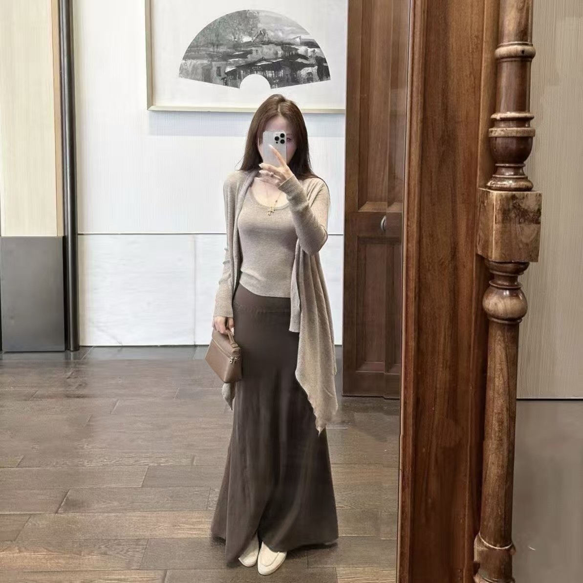 温柔风套装薄款开衫外套内搭背心女装秋冬鱼尾裙半身裙长裙三件套,女装/女士精品,蕾丝衫/雪纺衫,淘宝优惠券,粉丝福利购,淘宝优惠卷