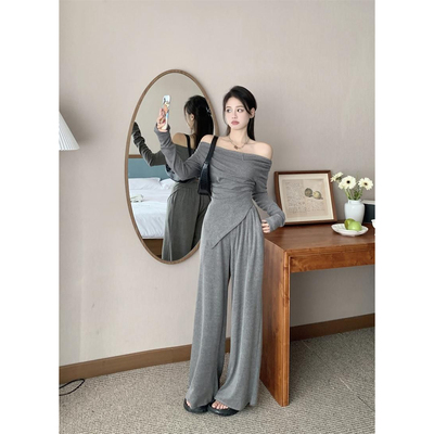 秋冬ootd穿搭套装2025年新款针织上衣裤子两件套高级感搭配一整套