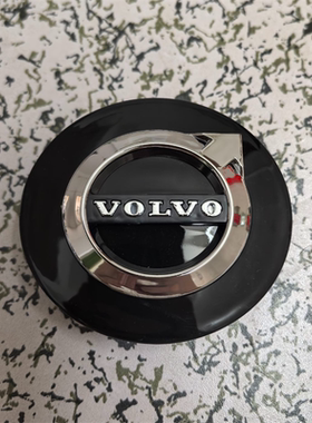 适用于新款沃尔沃XC60 S60 S90 XC40车胎钢圈轮毂盖中心黑色车标