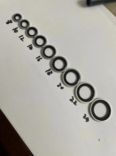 公制自定芯组合垫圈片液压管接头密封垫片英制公制组合垫M6-M48