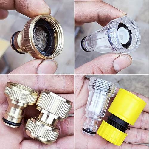 家用高压洗车机配件铜奶嘴进水管过滤器螺母快接头通用指南车亿力