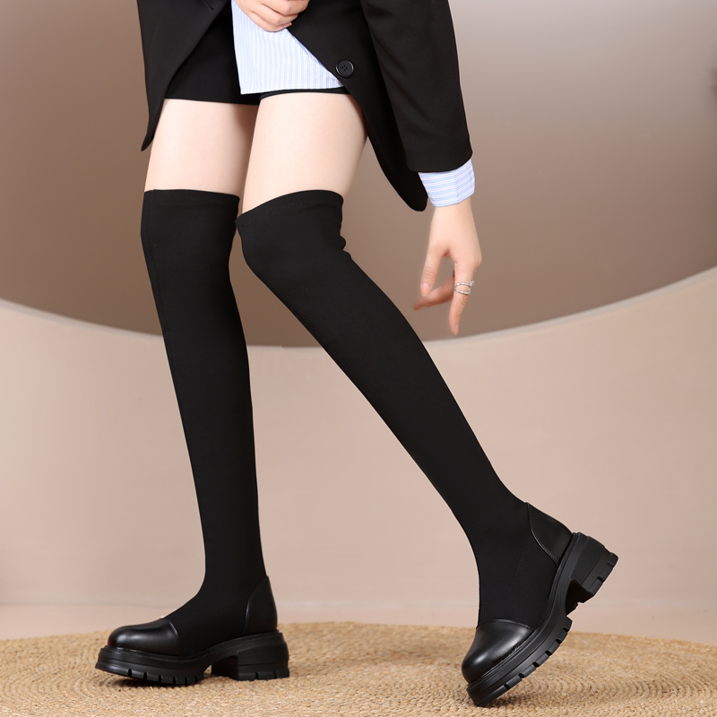 过膝长筒靴女2025秋季新款弹力靴