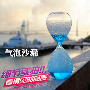气泡泡沫沙漏计时器创意摆件液体油滴家居装 饰品生日儿童礼物水滴