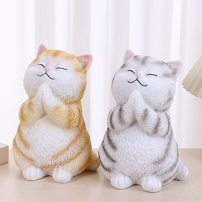 2026年小猫存钱罐创意卡通猫咪儿童储蓄罐钱罐生日礼物不怕摔搪胶