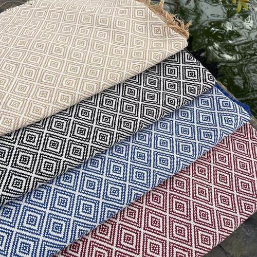 条纹座垫盖巾门帘桌布4件包邮