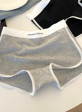 内可木木 ：美式纯棉四角运动短裤少女内裤女生抑菌女士平角内裤