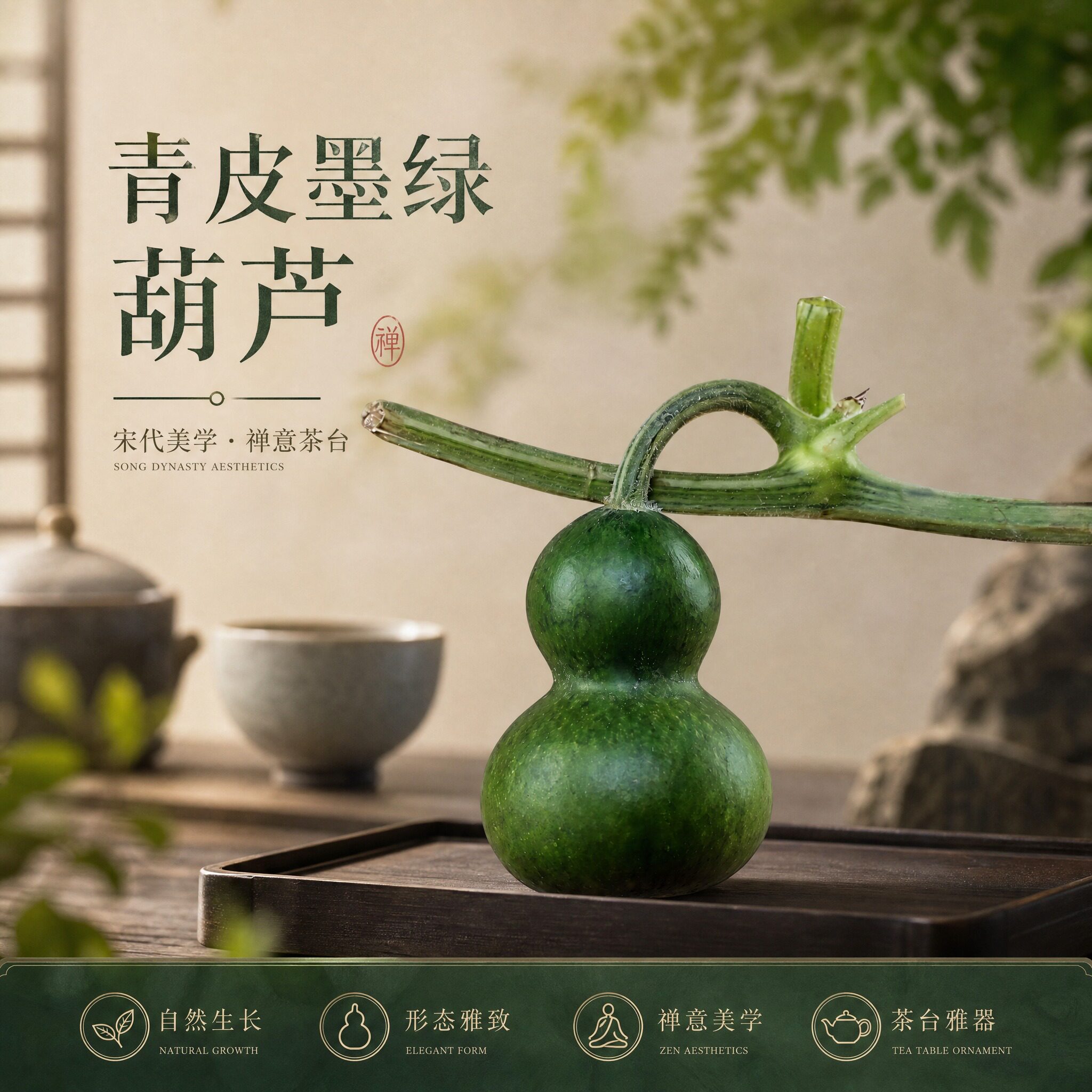 青皮葫芦新鲜墨绿文玩葫芦手捻把件天然真葫芦迷你小美国成品翡翠