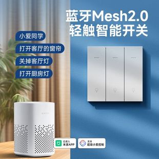 配对简单 可定制刻字 智能开关已接入米家APP蓝牙MESH2.0单零火版