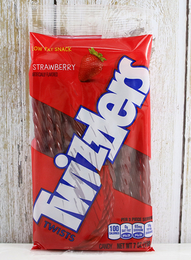 美国多滋乐草莓味扭扭糖詹姆斯同款软糖198g Twizzlers Twists
