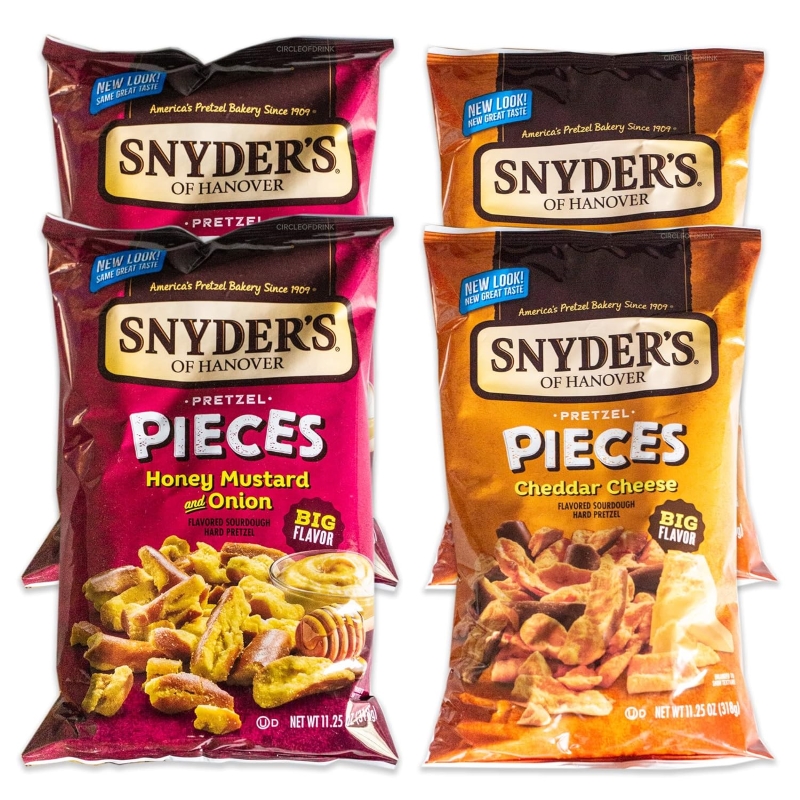 Snyder's Pretzel Pieces 施耐德车达芝士芥末洋葱水牛城 面包干 零食/坚果/特产 酥性饼干 原图主图