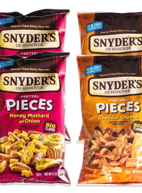 美国进口 Snyder's Pretzel Pieces 车达芝士芥末洋葱面包干