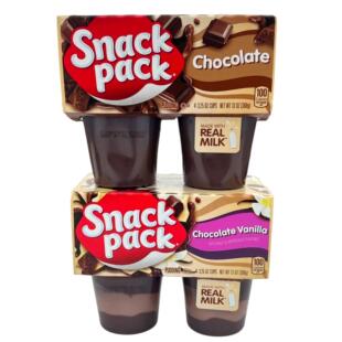 Pudding 巧克力香草布丁美国 Cups Vanilla Chocolate Snack Pack