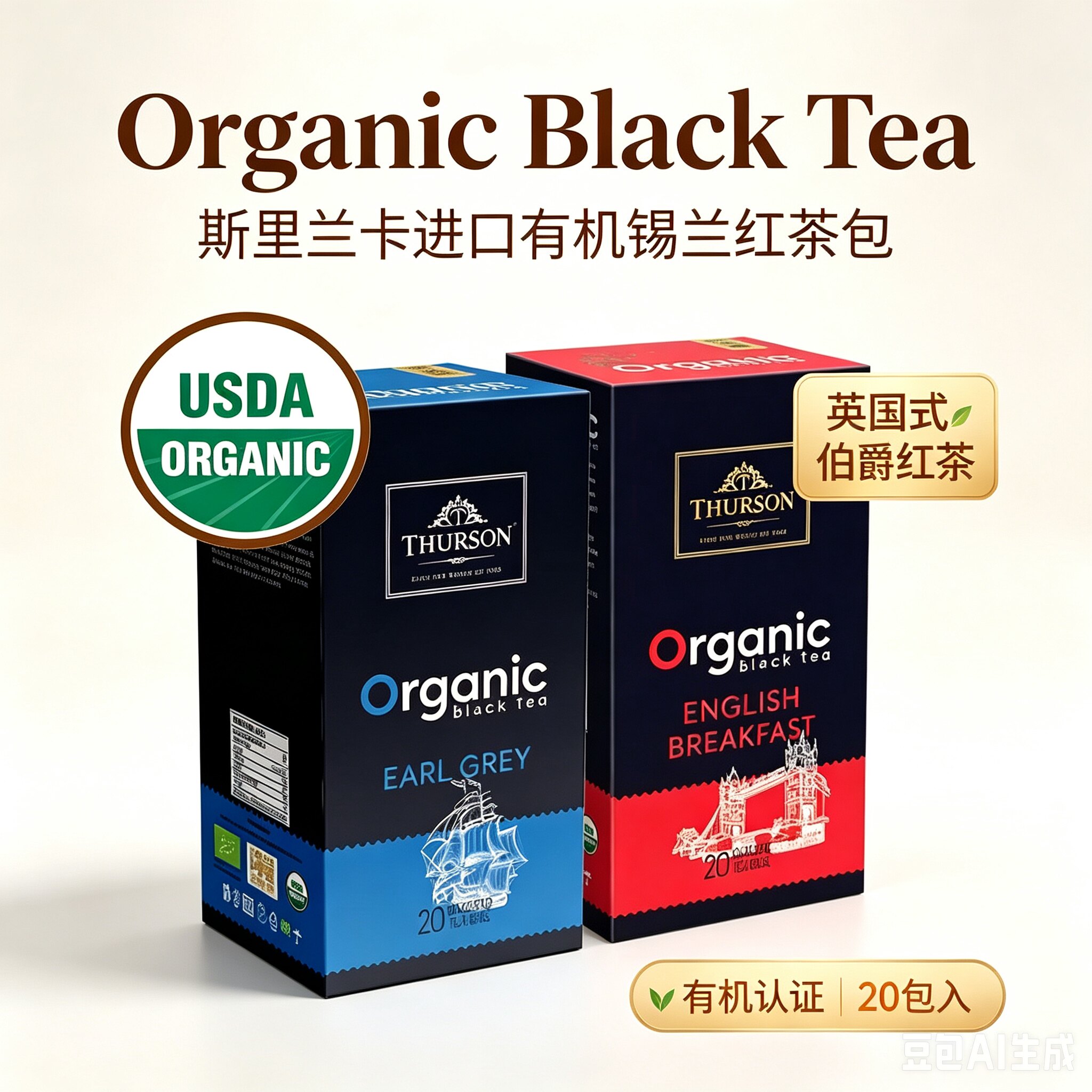 斯里兰卡进口有机伯爵红茶包