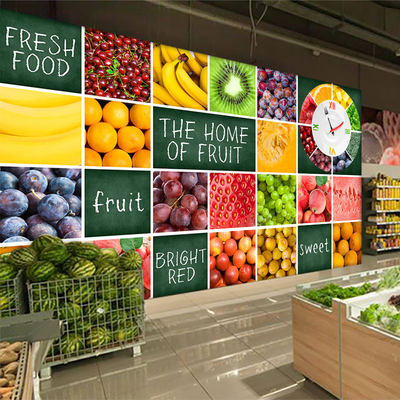 3D立体蔬菜水果店超市装饰背景墙壁纸果汁奶茶休闲吧装修墙纸壁画