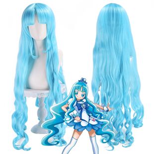 heartcatch光之美少女 来海绘里香cos假发长卷发头皮款