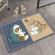可爱卡通硅藻泥鲨鱼猫咪地垫进门入户卫生间浴室吸水速干防滑门口