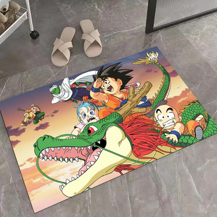 卡通动漫七龙珠硅藻泥地垫浴室门口卫生间地毯吸水防滑漫画脚垫