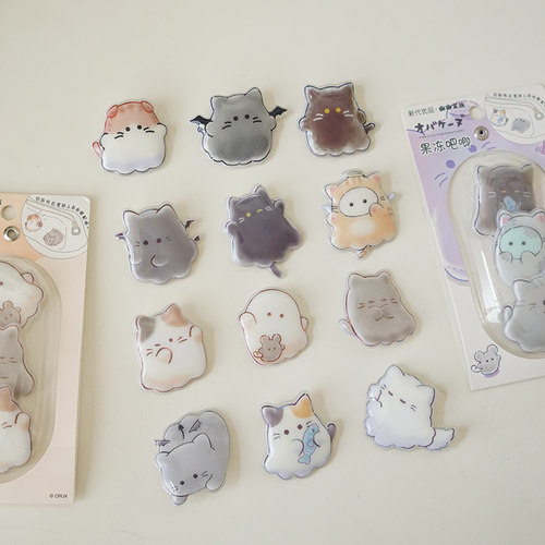 幽幽家族三入果冻吧唧慕斯摩卡系列可爱卡通徽章胸针包包挂饰徽章