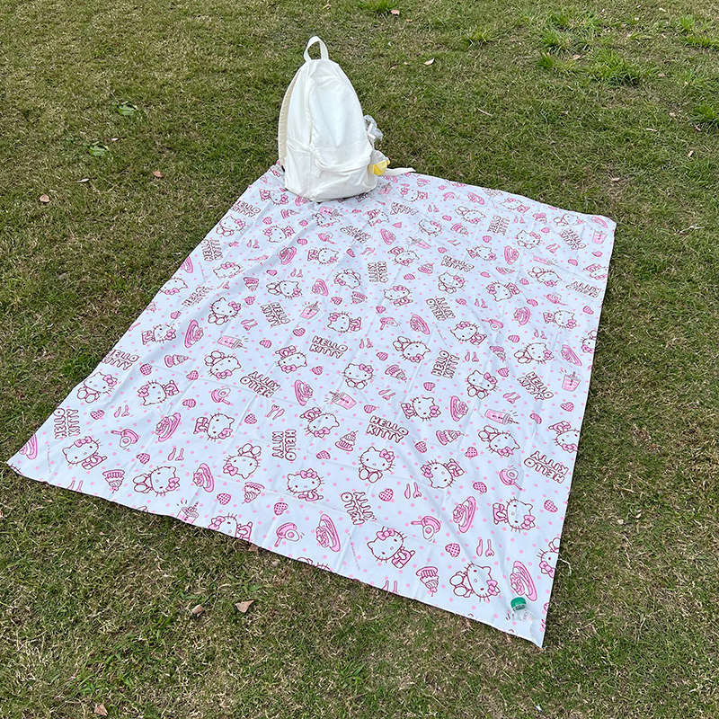 HelloKitty桌布台布可爱卡通防水防油免洗野餐垫防潮草坪垫野炊KT图片