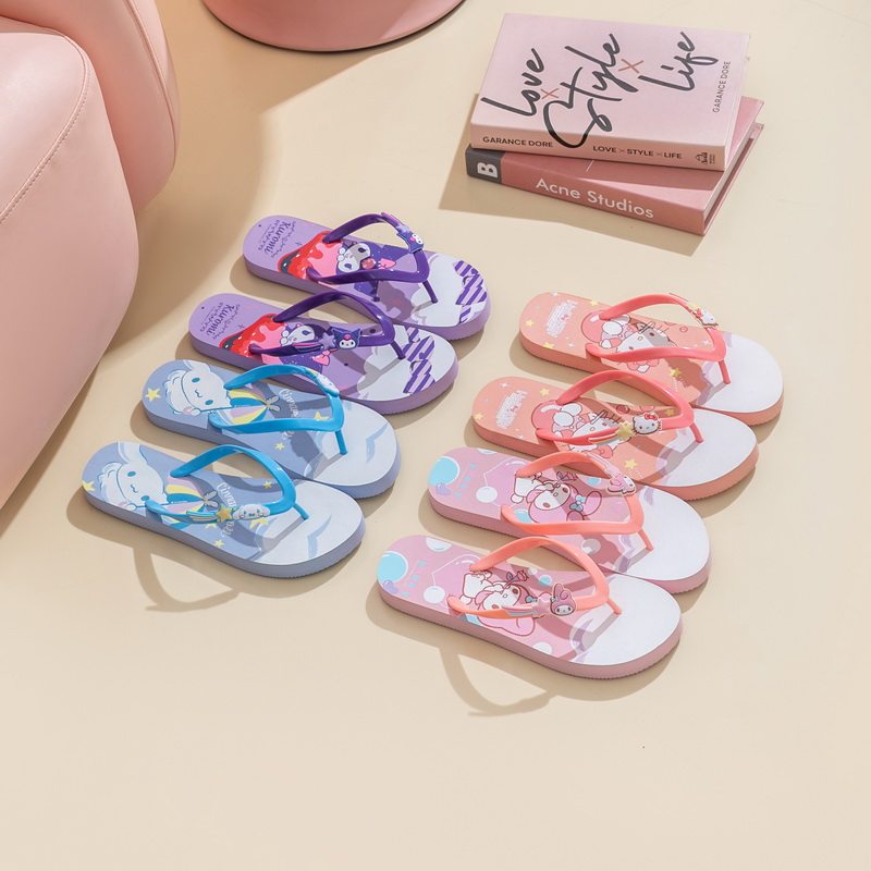 萌三丽鸥人字拖少女心学生夏季夹脚平底宿舍家居浴室休闲外穿凉拖,女鞋,人字拖,淘宝优惠券,粉丝福利购,淘宝优惠卷