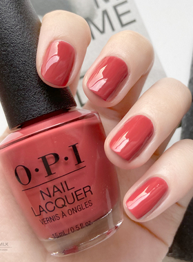 美国正品OPI指甲油P38日照秘鲁 豆沙 砖红色 气质 显白秋冬暖色女