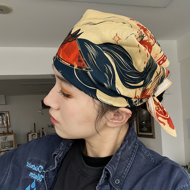 纯棉西部牛仔方巾围脖头巾