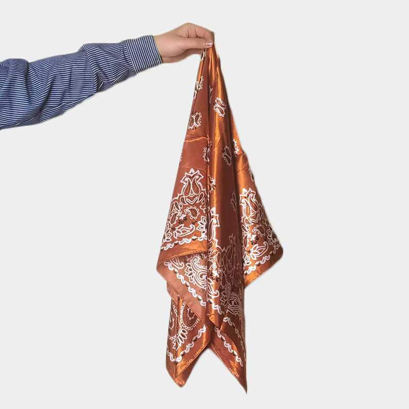 90x90阿美咔叽复古男士丝巾扣套装佩斯利纹小方巾领巾腰果花围巾