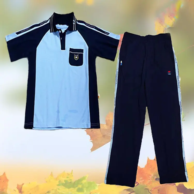 南宁校服中小学夏季蓝色运动秋
