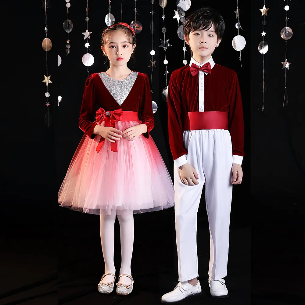 儿童演出服合唱服套装集体朗诵