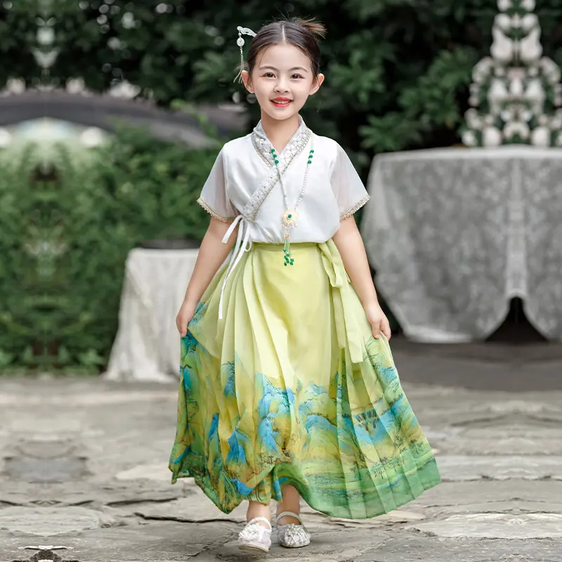汉服女童夏款中高端超仙马面裙