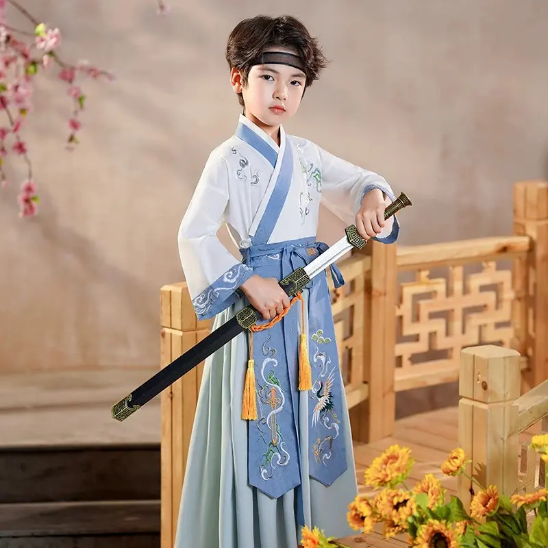 春款男童汉服中改良款儿童古装