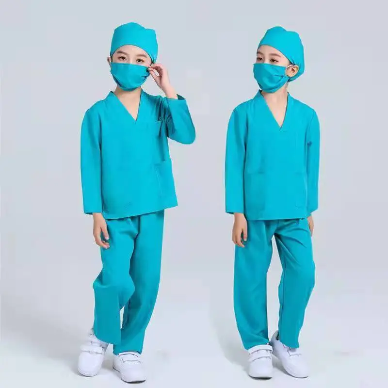 儿童白大褂护士服小医生手术服