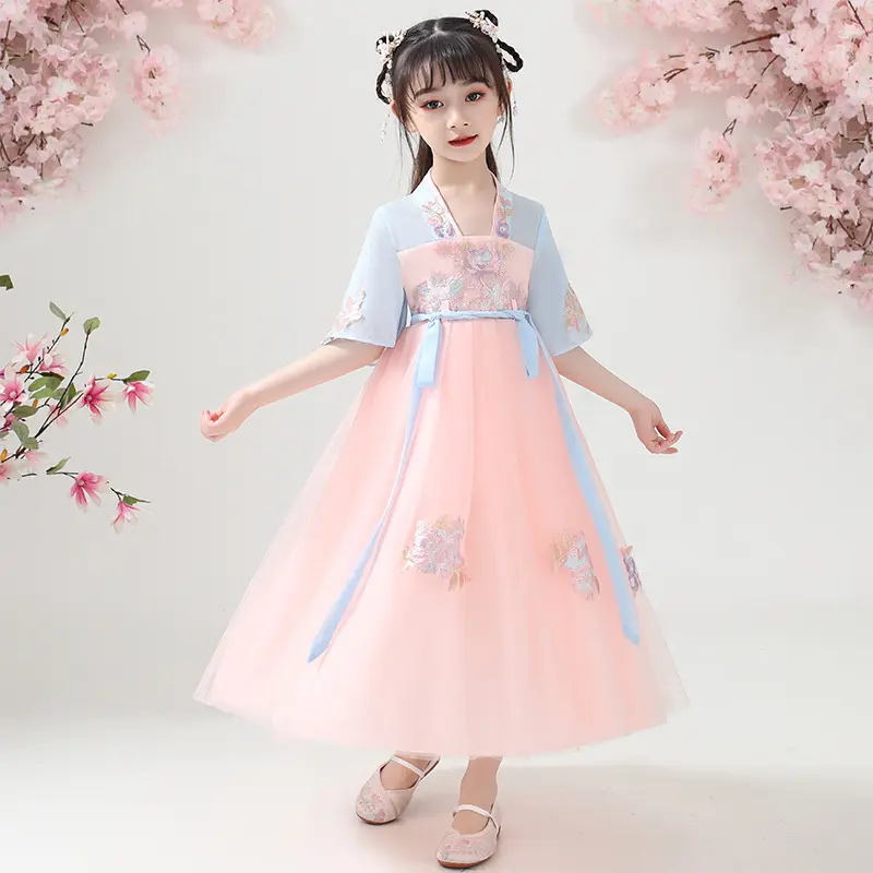 汉服女童夏款古装齐胸唐装中童装