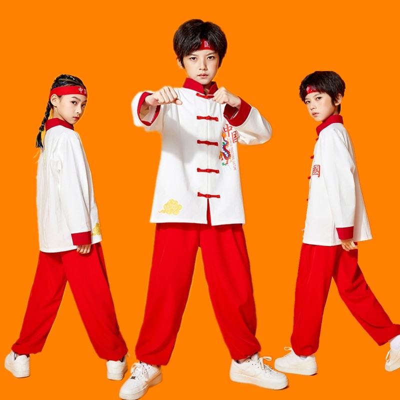 儿童武术表演服装中国风