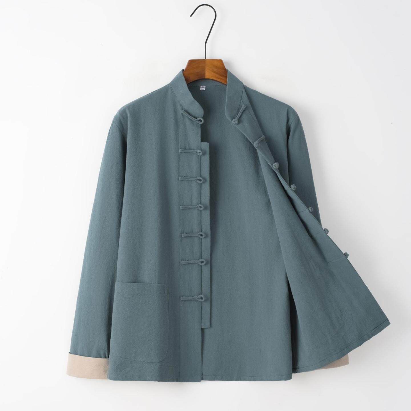 春夏棉麻新中式唐风汉服外套|