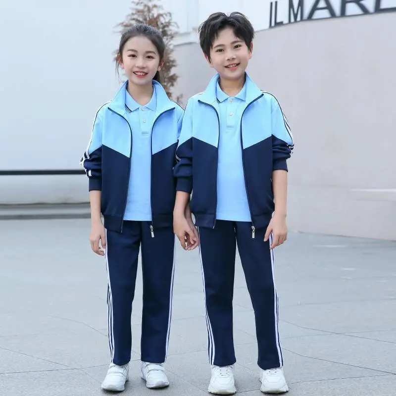 春秋季款中学生拼色校服长袖