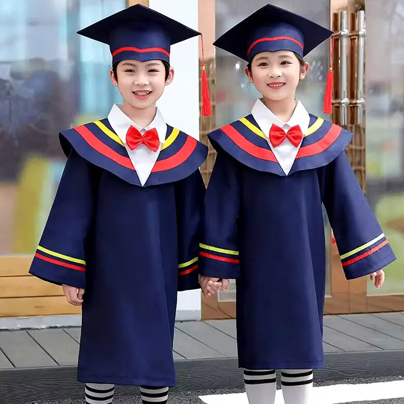 新款儿童博士服幼儿园学士服
