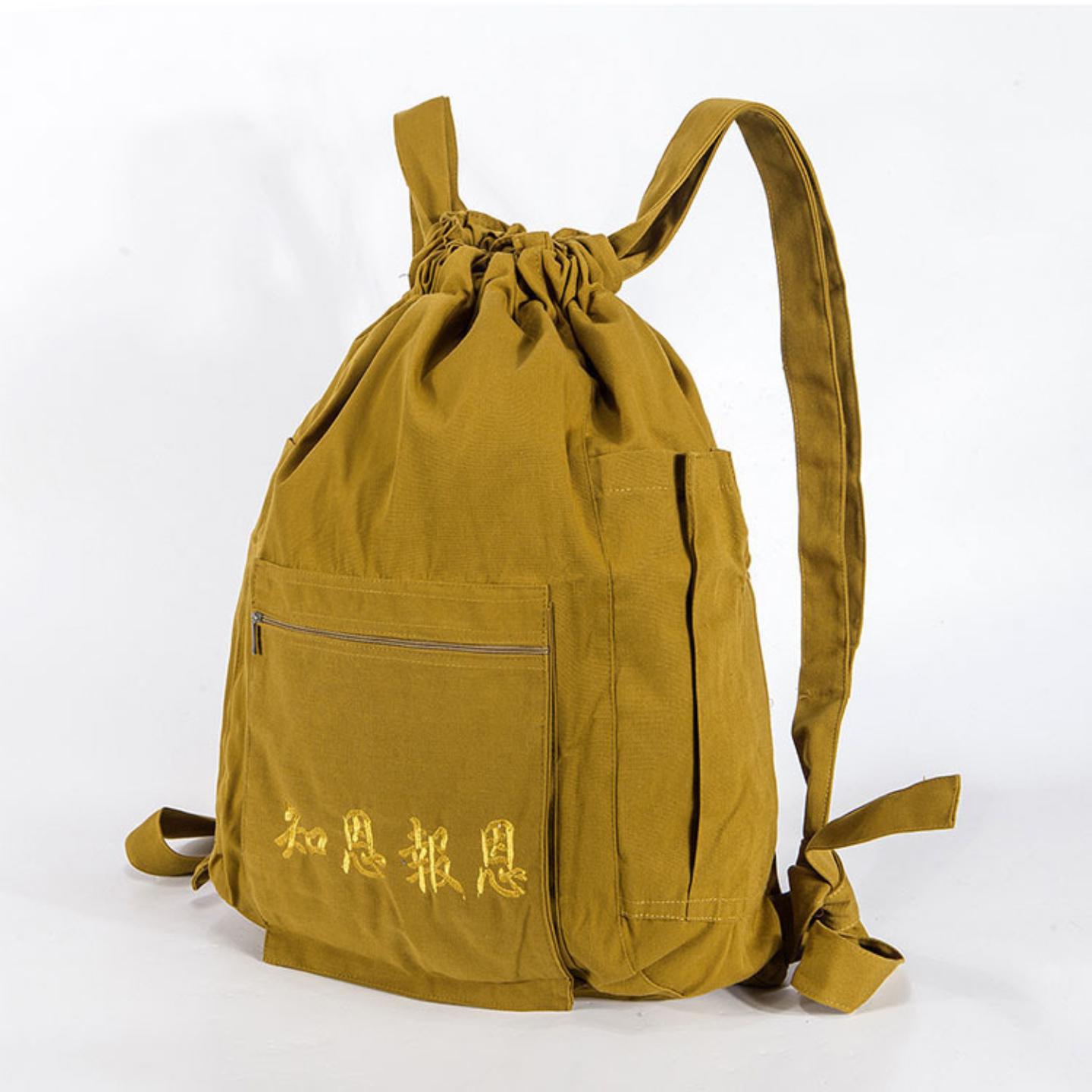 禅修朝山专用双肩佛包香袋包大
