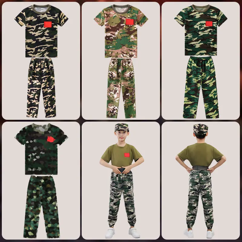 夏季男童女体能夏令营军训服装