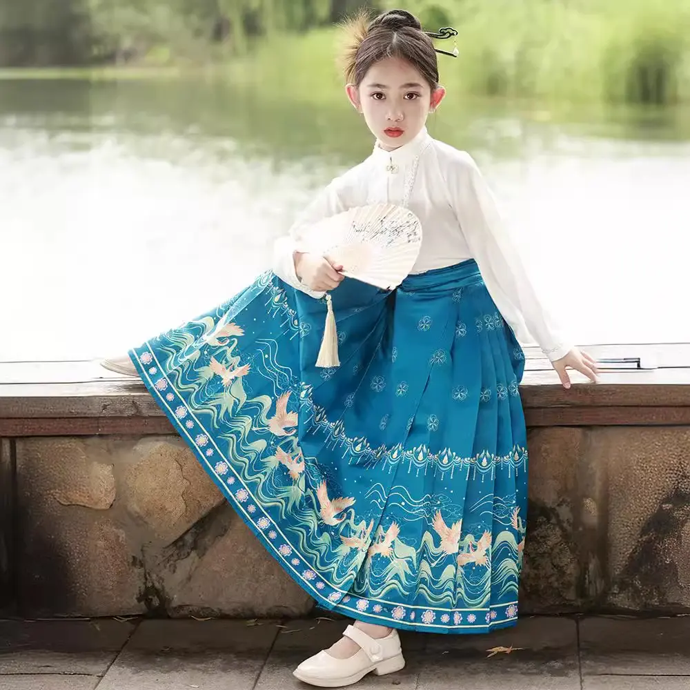 马面裙女童秋冬古风儿童汉服裙子