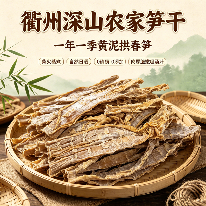 浙江笋干盐渍毛笋干冬笋超嫩笋尖咸笋干农家自制自然晒干无硫散装