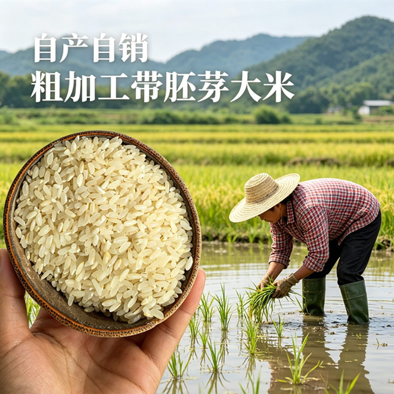 衢州农家自己种大米新米杂交水稻不抛光不打蜡原生态散装真空包装