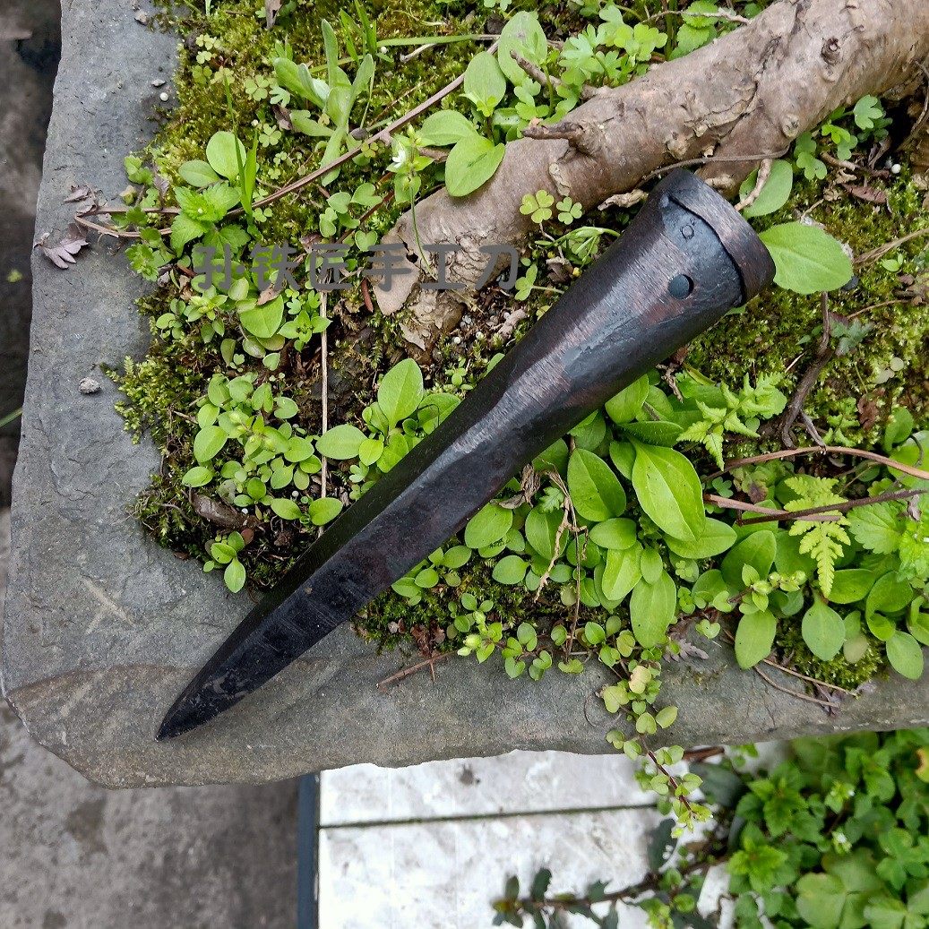 户外驴友 登山杖 杖头杖尖一体弹簧钢硬锻打徒步爬山防卫防身探险