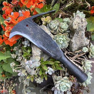 巴蜀孙铁匠铁夹炮弹钢一体锻打凤头鸟刀柴刀弯刀镰刀开路割草挖土