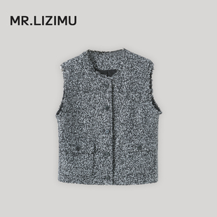 李子木秋冬新款叠穿小香风马甲外套女休闲百搭外穿高级感无袖坎肩