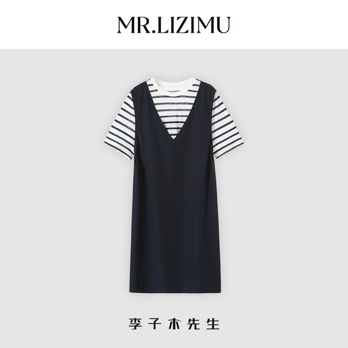 夏季休闲圆领连衣裙女短袖中长裙