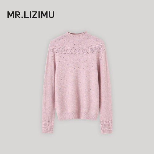 休闲半高领针织羊毛衫女洋气毛衣