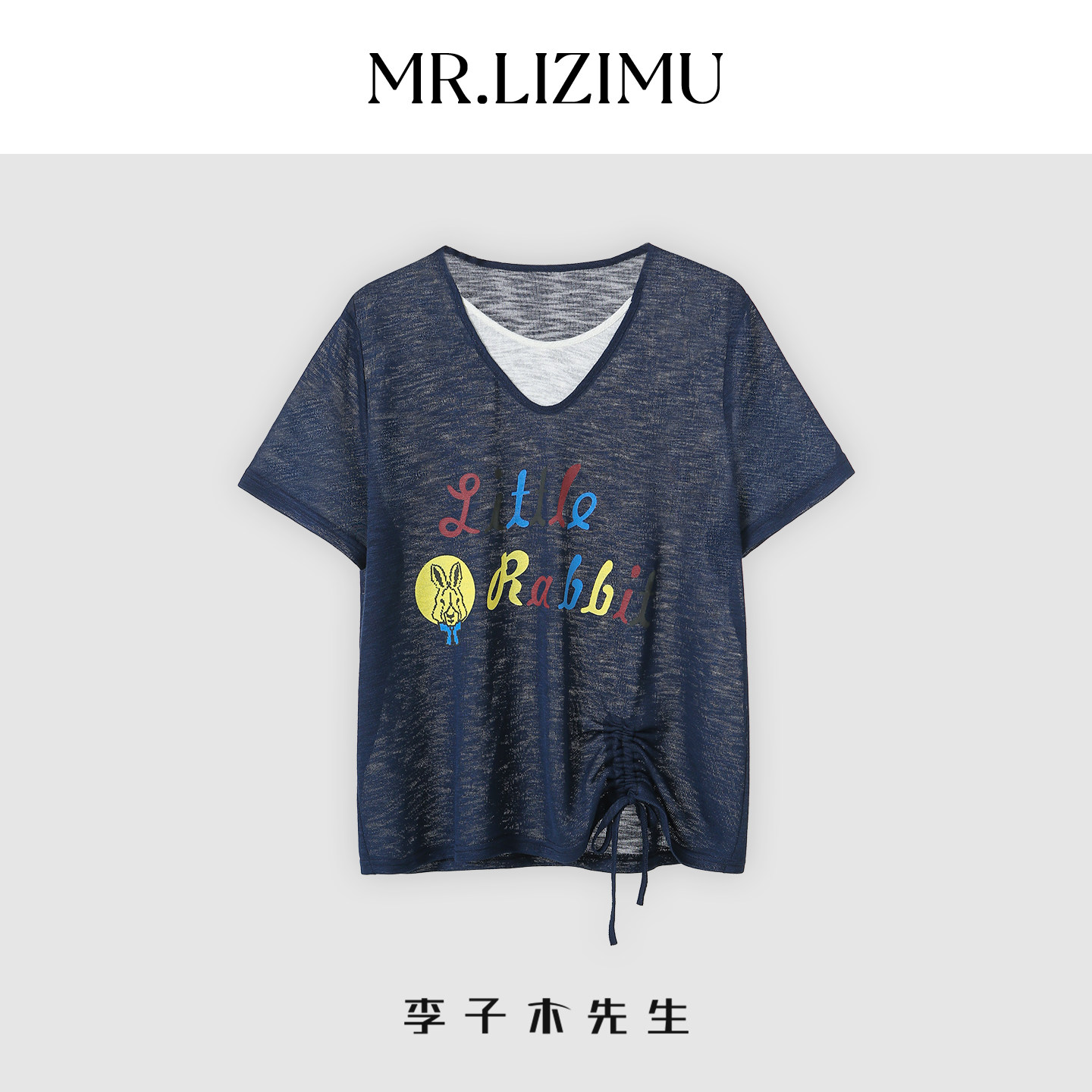 休闲薄款短袖针织衫女款百搭上衣